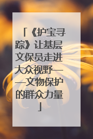 《护宝寻踪》让基层文保员走进大众视野——文物保护的群众力量