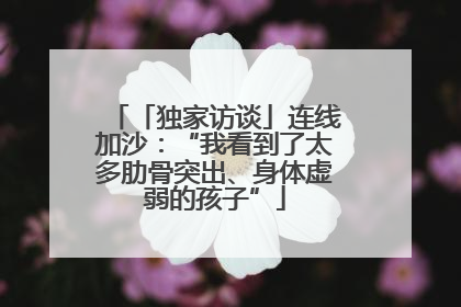 「独家访谈」连线加沙：“我看到了太多肋骨突出、身体虚弱的孩子”