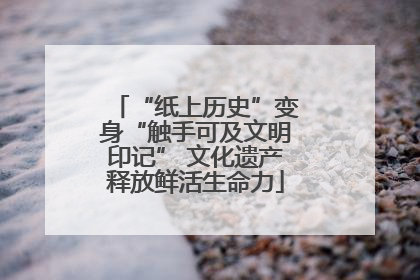 “纸上历史”变身“触手可及文明印记” 文化遗产释放鲜活生命力