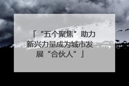 “五个聚焦”助力新兴力量成为城市发展“合伙人”