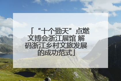 “十个勤天”点燃文博会浙江展馆 解码浙江乡村文旅发展的成功范式