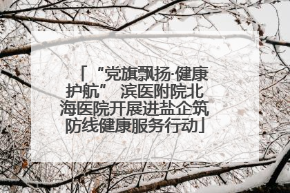 “党旗飘扬·健康护航” 滨医附院北海医院开展进盐企筑防线健康服务行动