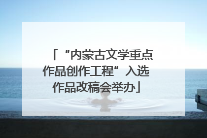 “内蒙古文学重点作品创作工程”入选作品改稿会举办