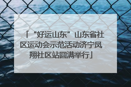 “好运山东”山东省社区运动会示范活动济宁凤翔社区站圆满举行