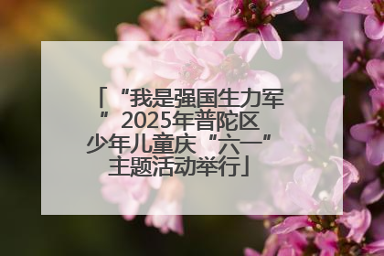 “我是强国生力军”2025年普陀区少年儿童庆“六一”主题活动举行