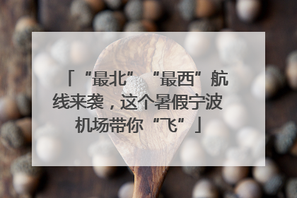 “最北”“最西”航线来袭，这个暑假宁波机场带你“飞”