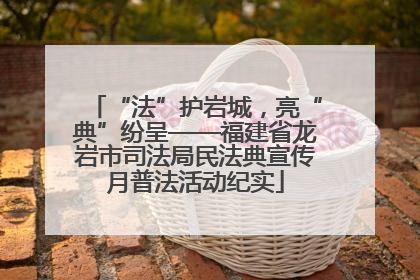 “法”护岩城，亮“典”纷呈——福建省龙岩市司法局民法典宣传月普法活动纪实