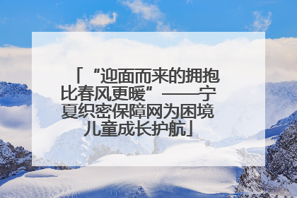 “迎面而来的拥抱比春风更暖”——宁夏织密保障网为困境儿童成长护航