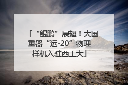 “鲲鹏”展翅！大国重器“运-20”物理样机入驻西工大