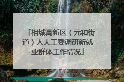 相城高新区（元和街道）人大工委调研新就业群体工作情况