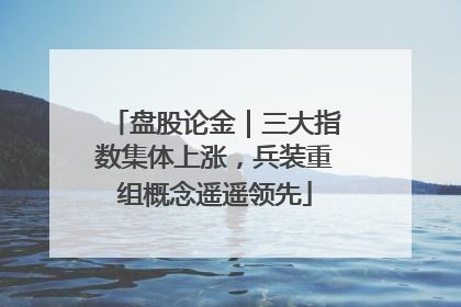 盘股论金｜三大指数集体上涨，兵装重组概念遥遥领先