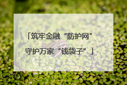 筑牢金融“防护网” 守护万家“钱袋子”