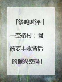 筝鸣时评丨一空桥村：强筋麦丰收背后的振兴密码