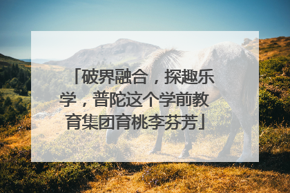 破界融合，探趣乐学，普陀这个学前教育集团育桃李芬芳