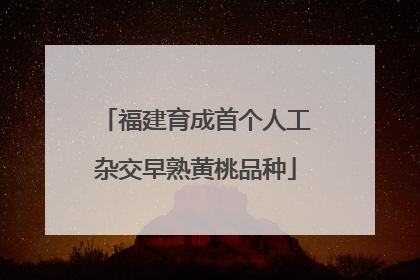 福建育成首个人工杂交早熟黄桃品种