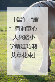 端午“廉”香润童心 大兴路小学萌娃巧制艾草花束