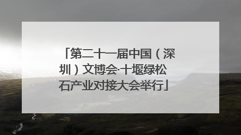 第二十一届中国（深圳）文博会·十堰绿松石产业对接大会举行