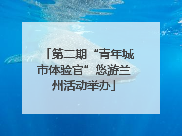 第二期“青年城市体验官”悠游兰州活动举办