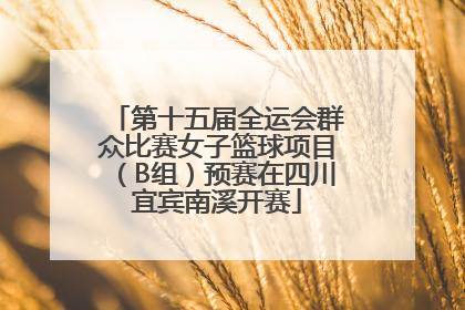 第十五届全运会群众比赛女子篮球项目（B组）预赛在四川宜宾南溪开赛