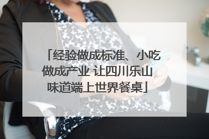 经验做成标准、小吃做成产业 让四川乐山味道端上世界餐桌