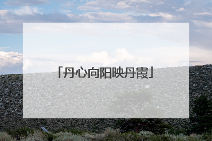丹心向阳映丹霞