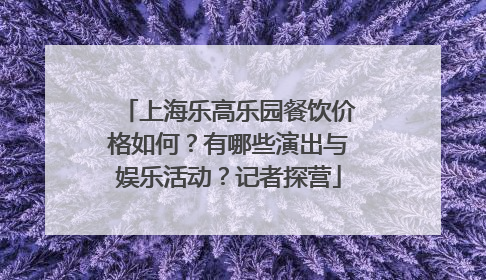 上海乐高乐园餐饮价格如何？有哪些演出与娱乐活动？记者探营