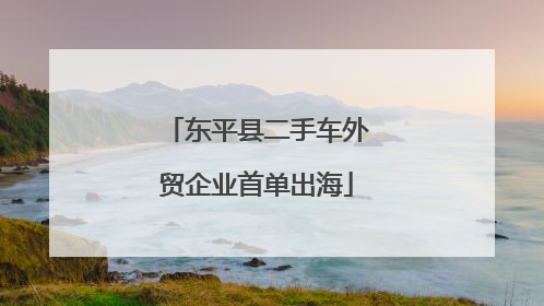 东平县二手车外贸企业首单出海