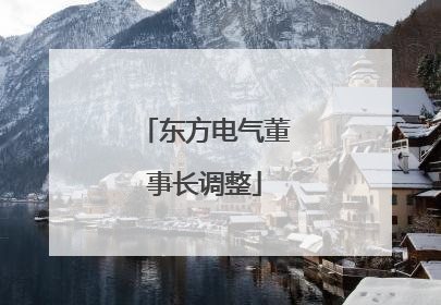 东方电气董事长调整