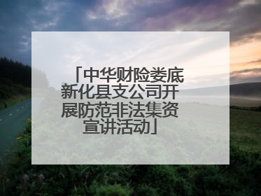 中华财险娄底新化县支公司开展防范非法集资宣讲活动