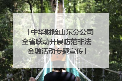 中华财险山东分公司全省联动开展防范非法金融活动专题宣传