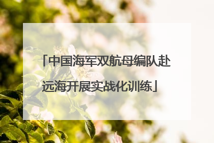 中国海军双航母编队赴远海开展实战化训练