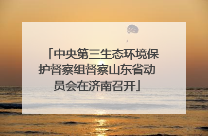 中央第三生态环境保护督察组督察山东省动员会在济南召开