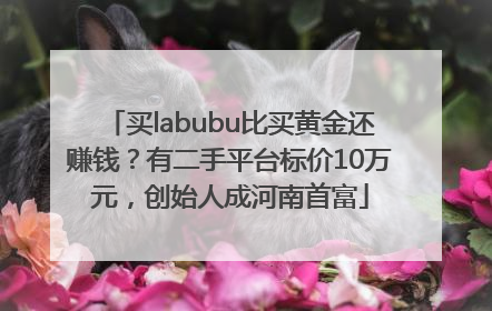 买labubu比买黄金还赚钱?有二手平台标价10万元,创始人成河南首富