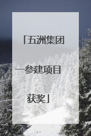 五洲集团一参建项目获奖