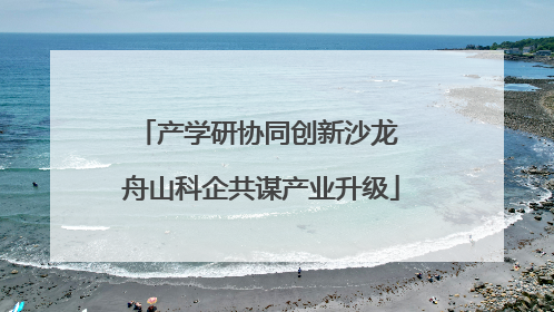 产学研协同创新沙龙 舟山科企共谋产业升级