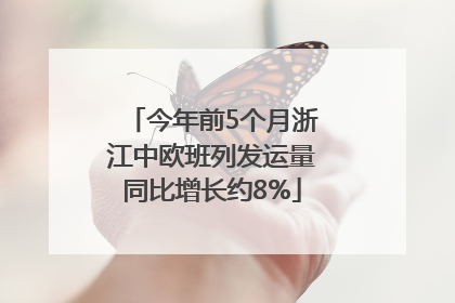 今年前5个月浙江中欧班列发运量同比增长约8%