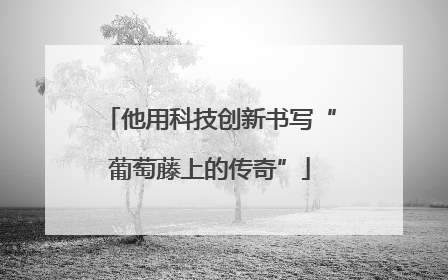 他用科技创新书写“葡萄藤上的传奇”