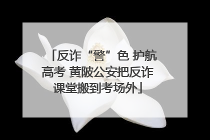 反诈“警”色 护航高考 黄陂公安把反诈课堂搬到考场外