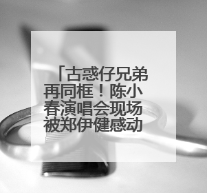 古惑仔兄弟再同框！陈小春演唱会现场被郑伊健感动落泪，二人合唱《一起冲一起闯》再现青春回忆