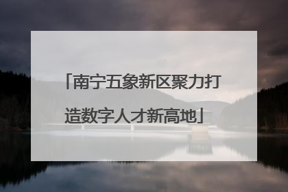 南宁五象新区聚力打造数字人才新高地