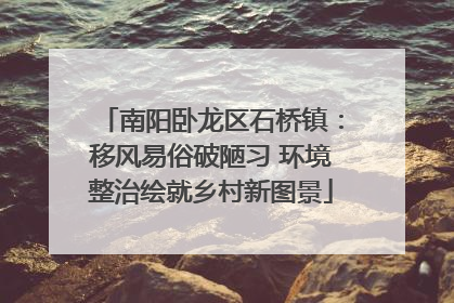 南阳卧龙区石桥镇：移风易俗破陋习 环境整治绘就乡村新图景