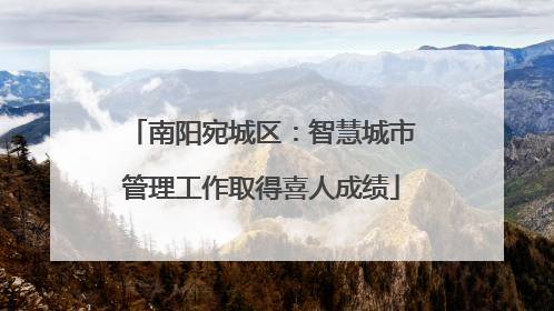 南阳宛城区：智慧城市管理工作取得喜人成绩