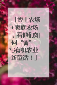博士农场+家庭农场，看他们如何“薯” 写有机农业新童话！