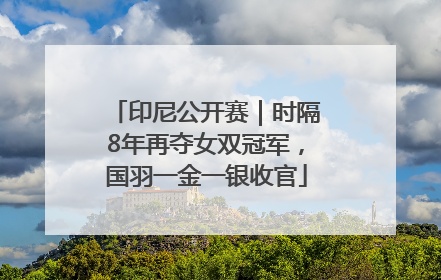 印尼公开赛｜时隔8年再夺女双冠军，国羽一金一银收官
