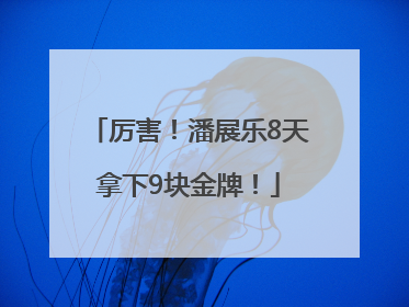 厉害！潘展乐8天拿下9块金牌！