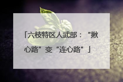 六枝特区人武部：“揪心路”变“连心路”
