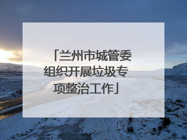 兰州市城管委组织开展垃圾专项整治工作