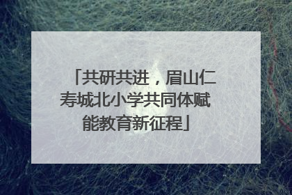 共研共进，眉山仁寿城北小学共同体赋能教育新征程