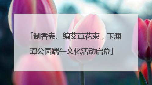 制香囊、编艾草花束，玉渊潭公园端午文化活动启幕