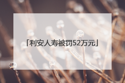 利安人寿被罚52万元